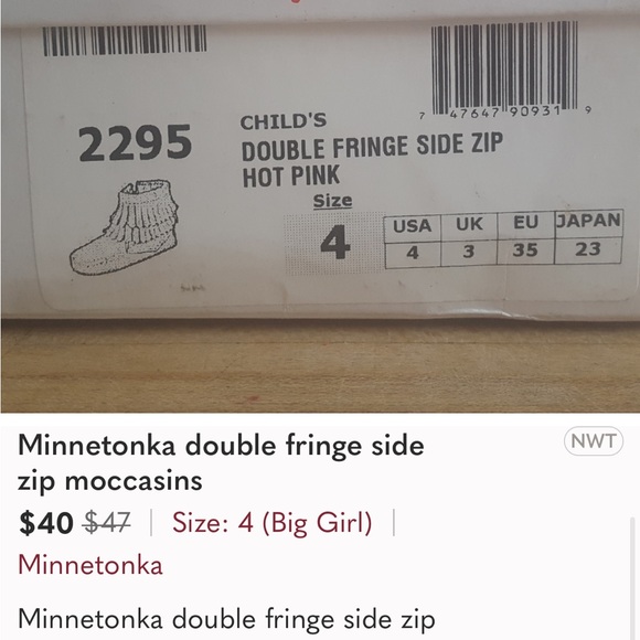 Purchased these great kids moccasins. Unfortunately, they don’t fit my daughter. - Picture 5 of 6